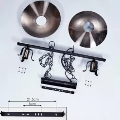 Luminaires Rustiques-hofstein Suspension Weissport Noir, 2 lumières