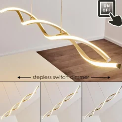 hofstein Suspension Wellington LED Acier inoxydable, 2 lumières* Éclairage Led