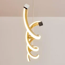 hofstein Suspension Wellington LED Acier inoxydable, 2 lumières* Éclairage Led