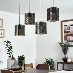 Lampes Vintages & Rétros-hofstein Suspension Westlake Noir, 4 lumières