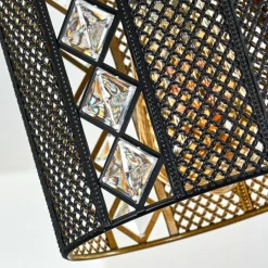 Lampes Vintages & Rétros-hofstein Suspension Westlake Noir, 4 lumières