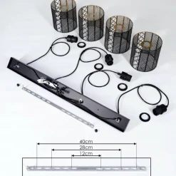 Lampes Vintages & Rétros-hofstein Suspension Westlake Noir, 4 lumières