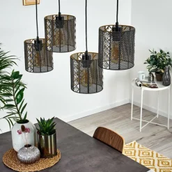 Lampes Vintages & Rétros-hofstein Suspension Westlake Noir, 4 lumières