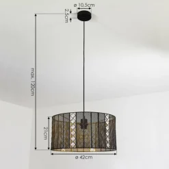 Lampes Dorées-hofstein Suspension Westlake Noir, 1 lumière