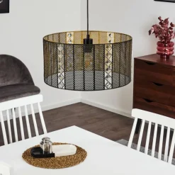 Lampes Dorées-hofstein Suspension Westlake Noir, 1 lumière