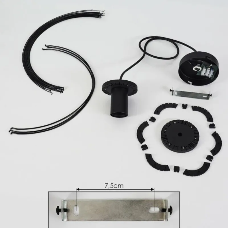 hofstein Suspension Wharua Noir, 1 lumière* Suspensions