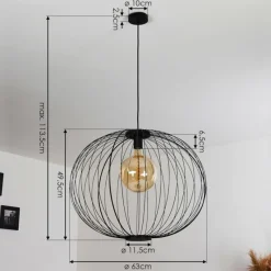 hofstein Suspension Wharua Noir, 1 lumière* Suspensions