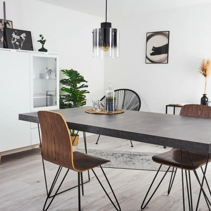 hofstein Suspension Wichita Fumée, Noir, 1 lumière