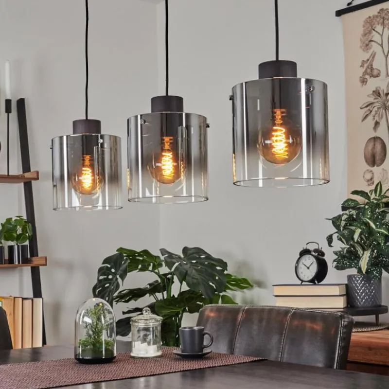 hofstein Suspension Wichita Noir, 3 lumières