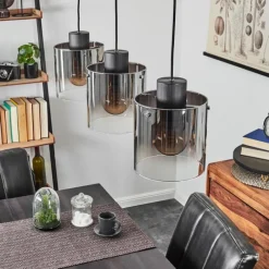 hofstein Suspension Wichita Noir, 3 lumières