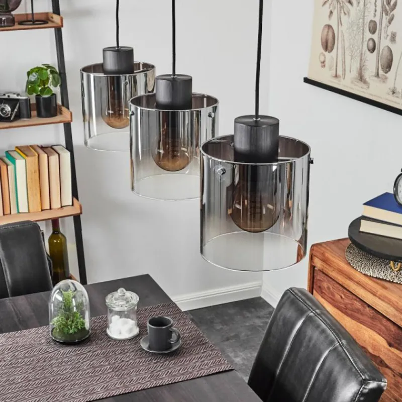 hofstein Suspension Wichita Noir, 3 lumières