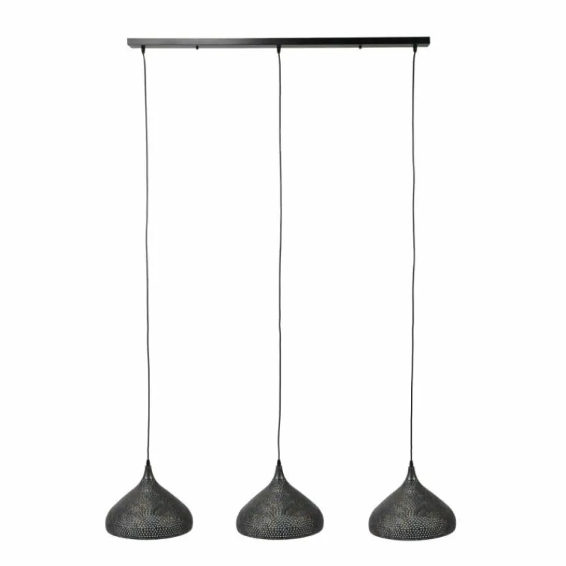 Lampes Industrielles-hofstein Suspension Wildervanksterdallen Brun, Noir, 3 lumières
