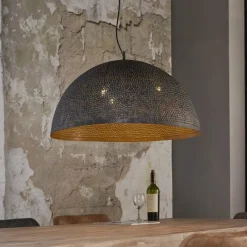 Lampes Industrielles-hofstein Suspension Wildervanksterdallen Brun, Noir, 3 lumières