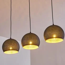 Luminaires Orientaux-hofstein Suspension Wildervanksterdallen Noir, 3 lumières