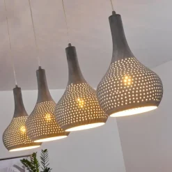Luminaires Scandinaves-hofstein Suspension Wildervanksterdallen Gris, 4 lumières