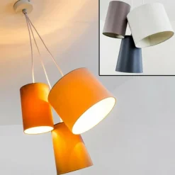 Lampes En Tissu-hofstein Suspension WIMIN Blanc, 3 lumières