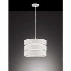 Lampes En Tissu-Luminaires Wofi Suspension Wofi BELLE Blanc, 1 lumière