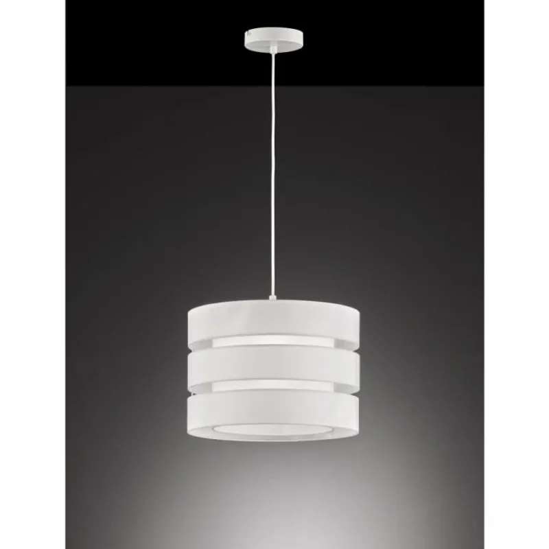 Lampes En Tissu-Luminaires Wofi Suspension Wofi BELLE Blanc, 1 lumière