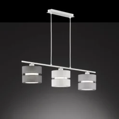 Lampes En Tissu-Luminaires Wofi Suspension Wofi BELLE Blanc, 3 lumières
