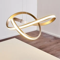 hofstein Suspension Woyens LED Acier brossé, 1 lumière