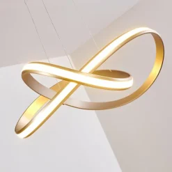 hofstein Suspension Woyens LED Acier brossé, 1 lumière