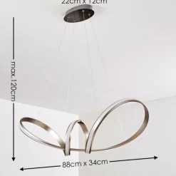 hofstein Suspension Woyens LED Acier inoxydable, 1 lumière