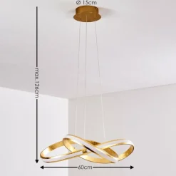 Lampes Dorées-hofstein Suspension Woyens LED Or, 1 lumière