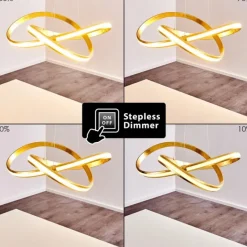 Lampes Dorées-hofstein Suspension Woyens LED Or, 1 lumière