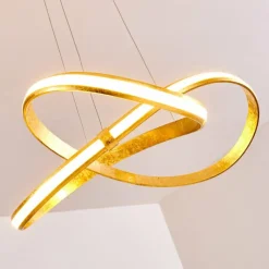 Lampes Dorées-hofstein Suspension Woyens LED Or, 1 lumière