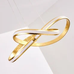 Lampes Dorées-hofstein Suspension Woyens LED Or, 1 lumière