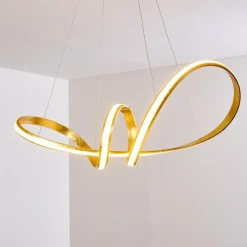 Lampes Dorées-hofstein Suspension Woyens LED Or, 1 lumière