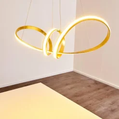 Lampes Dorées-hofstein Suspension Woyens LED Or, 1 lumière