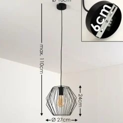 Lampes Vintages & Rétros-hofstein Suspension Yalmhill Noir, 1 lumière
