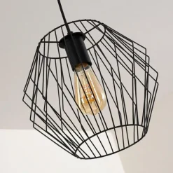 Lampes Vintages & Rétros-hofstein Suspension Yalmhill Noir, 1 lumière