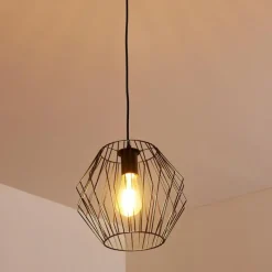 Lampes Vintages & Rétros-hofstein Suspension Yalmhill Noir, 1 lumière