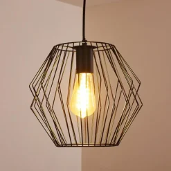 Lampes Vintages & Rétros-hofstein Suspension Yalmhill Noir, 1 lumière