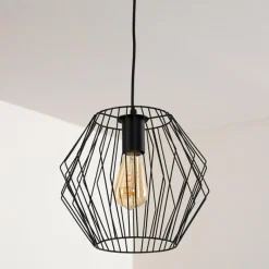 Lampes Vintages & Rétros-hofstein Suspension Yalmhill Noir, 1 lumière
