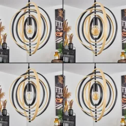 Luminaires Scandinaves-hofstein Suspension Yrva Noir, 1 lumière