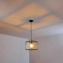 Lampes Vintages & Rétros-hofstein Suspension Yuhigaoka Cuivre, Noir, 1 lumière