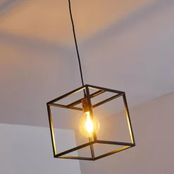 Lampes Vintages & Rétros-hofstein Suspension Yuhigaoka Cuivre, Noir, 1 lumière