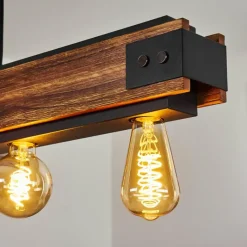 Lampes Vintages & Rétros-hofstein Suspension Yuma Noir, 5 lumières