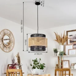 Luminaires Scandinaves-hofstein Suspension Zaracure Noir, 1 lumière