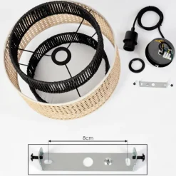 Luminaires Scandinaves-hofstein Suspension Zaracure Noir, 1 lumière