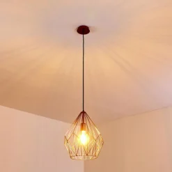 Lampes Industrielles-hofstein Suspension Zarembo Cuivre, 1 lumière