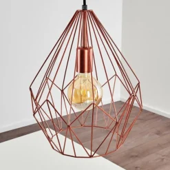 Lampes Industrielles-hofstein Suspension Zarembo Cuivre, 1 lumière