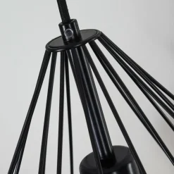 Lampes Vintages & Rétros-hofstein Suspension Zarembo Noir, 1 lumière