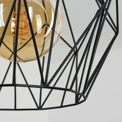 Lampes Vintages & Rétros-hofstein Suspension Zarembo Noir, 1 lumière
