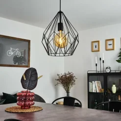 Lampes Vintages & Rétros-hofstein Suspension Zarembo Noir, 1 lumière