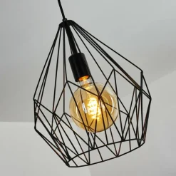 Lampes Vintages & Rétros-hofstein Suspension Zarembo Noir, 1 lumière