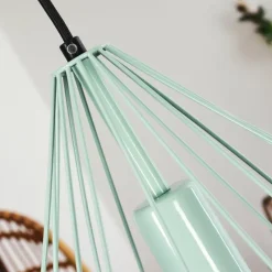 Lampes Vintages & Rétros-hofstein Suspension Zarembo Vert, 1 lumière